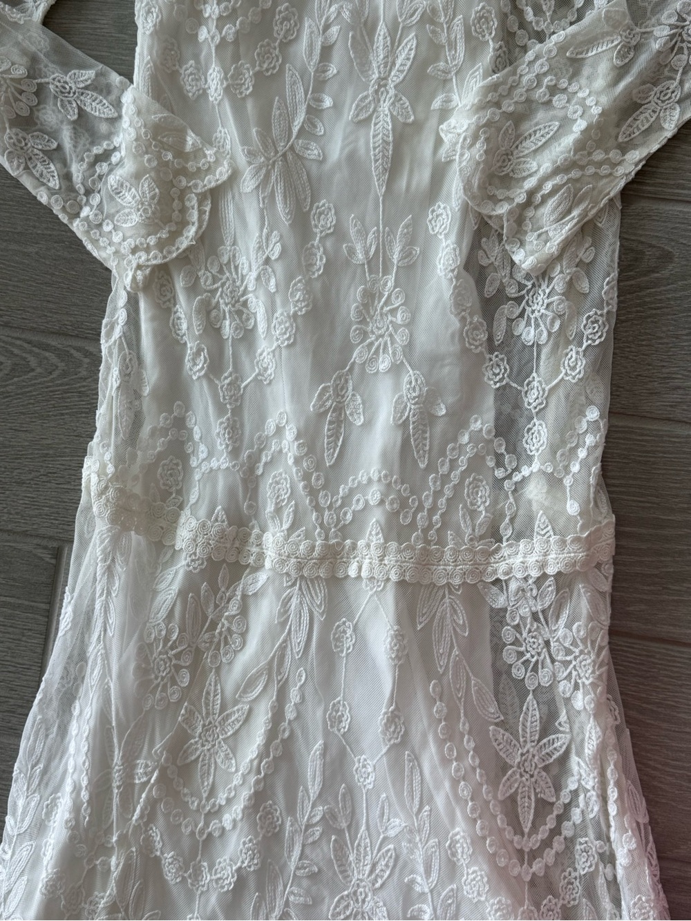DOUBLE D RANCH Ivory Lace Lined Wedding Bridal Boho Western Dress Size XS VGUC - Picture 3 of 6